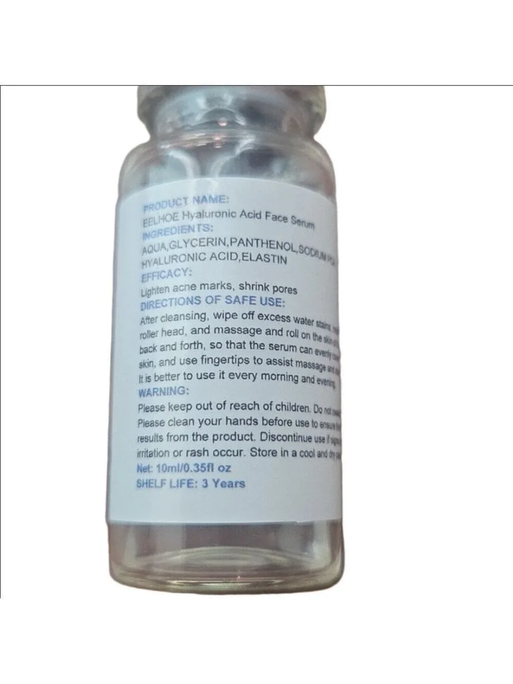 Hyaluronic Acid Face Serum - Eelhoe 1 New Shrinkwrapped Never Opened
